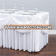 Drape Chiffon All in 1 Tablecloth Pleated White Table Skirt