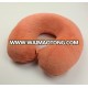 Orange plush short fleece memory foam neck protection pillow