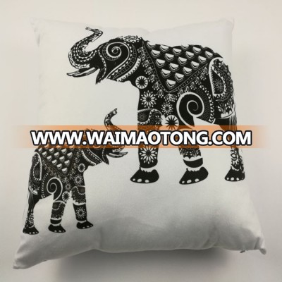 Customized elephant printed 18"X 18" sofa square cushion