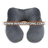 Soft velvet inflatable travel neck pillow