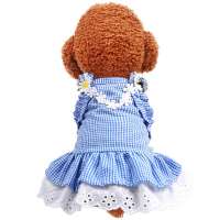 New Pet Clothes Summer Dog Clothes Pomeranian Teddy Sun Flower Lace Pet Skirt