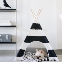 Pet Supplies Washable Durable Black Stripe Style Pet House Tent and Pet Bed Mat for Dogs and Cats