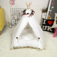 white pet bed cat teepee tent dog house